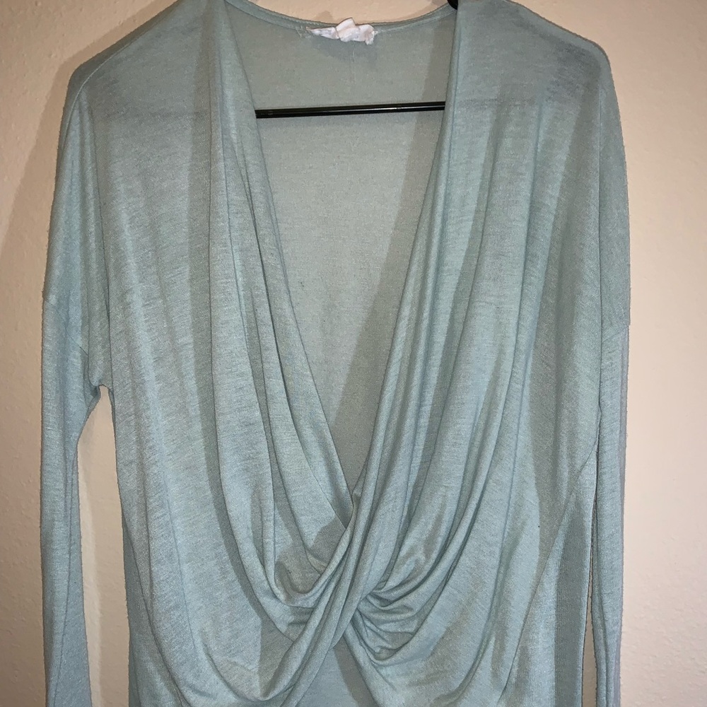 Pastel Blue Flowy Blouse